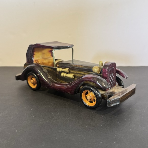 Vintage Albert Price Carved Wooden Antique Model Car Display Collectible - Picture 1 of 12